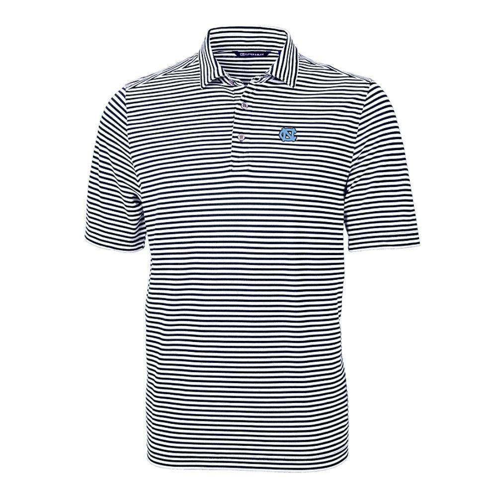 Unc Cutter & Buck Striped Virtue Eco Pique Polo