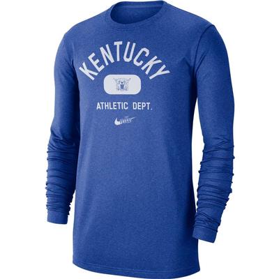Kentucky Nike Men's Textured Arch Long Sleeve Tee