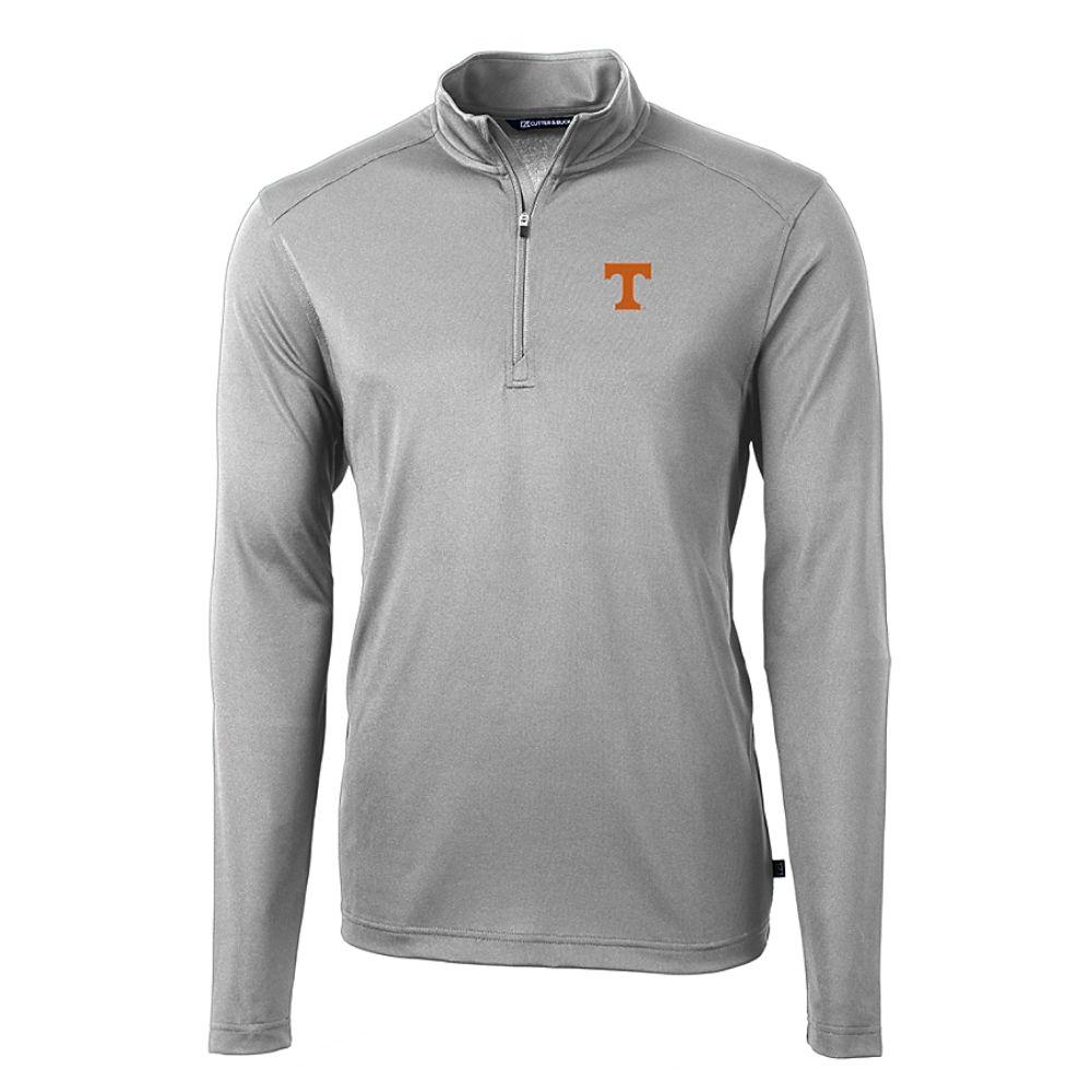Vols Tennessee Cutter & Buck Virtue Eco Pique Quarter Zip Alumni Hall