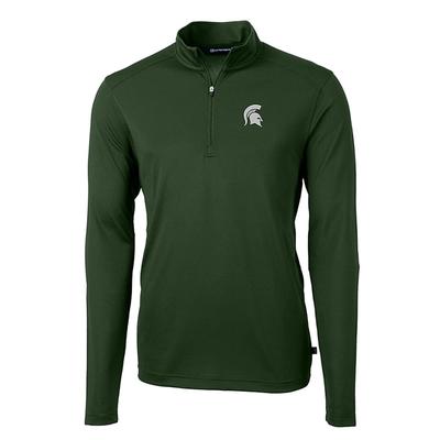 Michigan State Cutter & Buck Virtue Eco Pique Quarter Zip