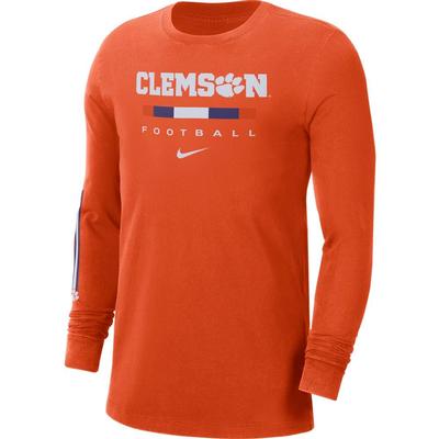 Clemson Nike Men's Football Long Sleeve Tee