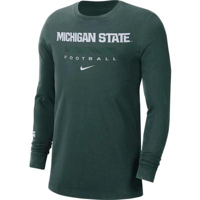 Michigan State Nike Men's Football Long Sleeve Tee