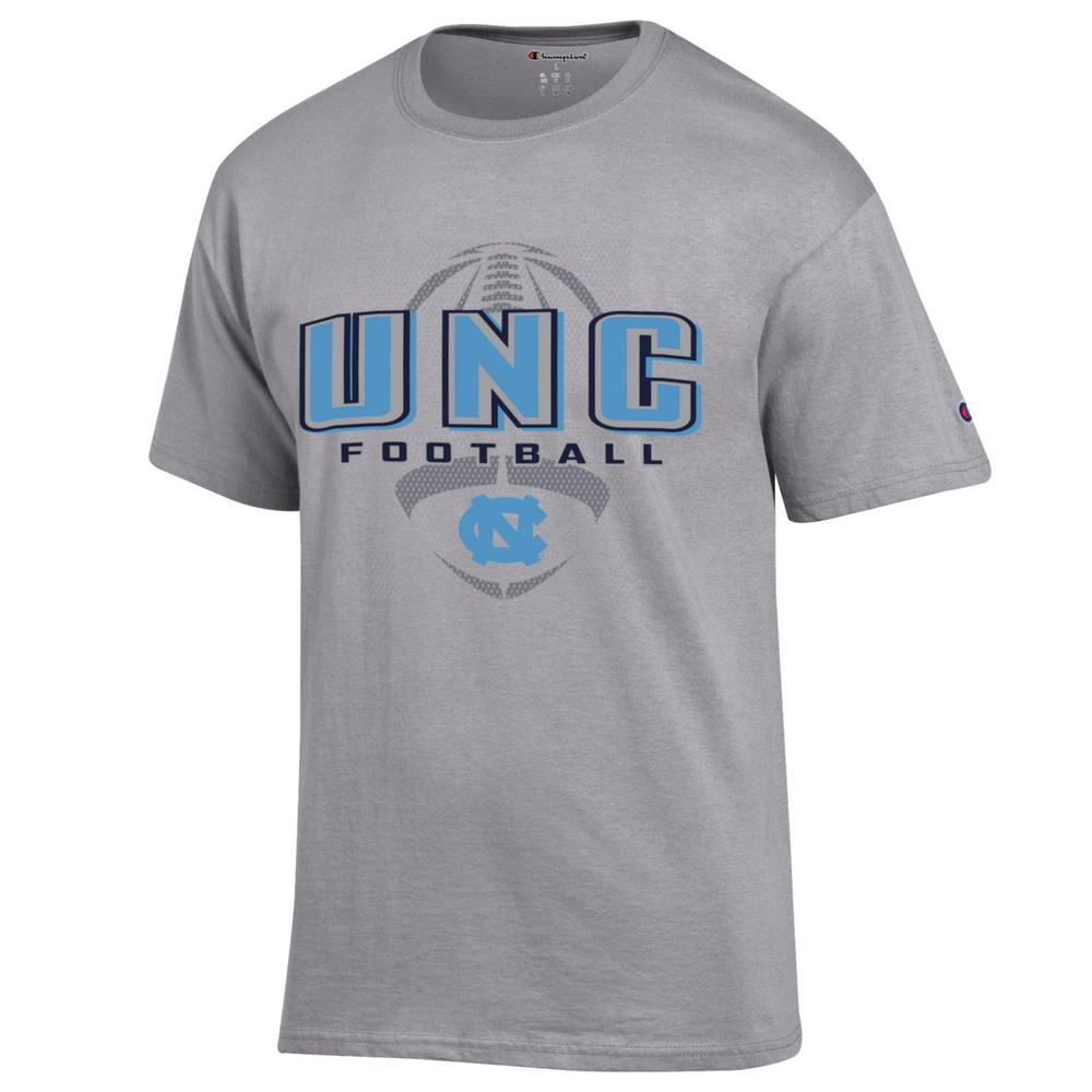 Unc Champion Men's Wordmark Football Tee