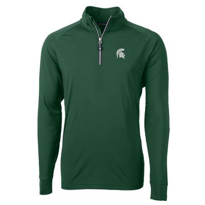 Michigan State Cutter And Buck Adapt Eco Knit 1/4 Zip Pullover
