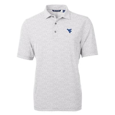West Virginia Cutter & Buck Virtue Eco Pique Botanical Print Polo