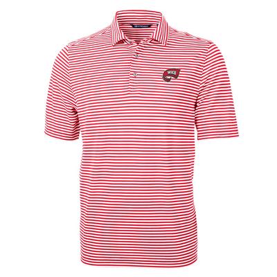 Western Kentucky Cutter & Buck Striped Virtue Eco Pique Polo