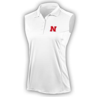 Nebraska Antigua Women's Sleeveless Tribute Polo