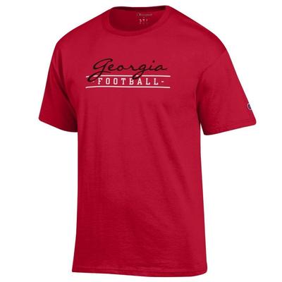 Georgia Champion Women's Script Bar Football Tee