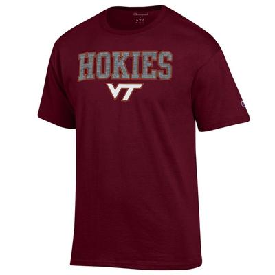 Virginia Tech Champion Men's Stone Lettering Tee