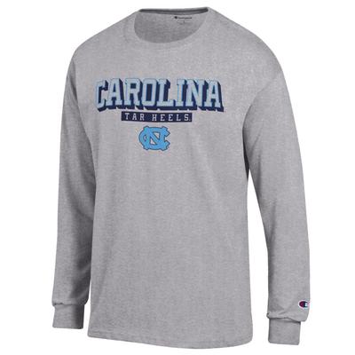 UNC Champion Straight Stack Long Sleeve Tee