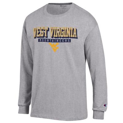 West Virginia Champion Straight Stack Long Sleeve Tee