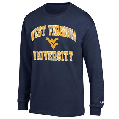 West Virginia Champion Arch Logo Long Sleeve Tee