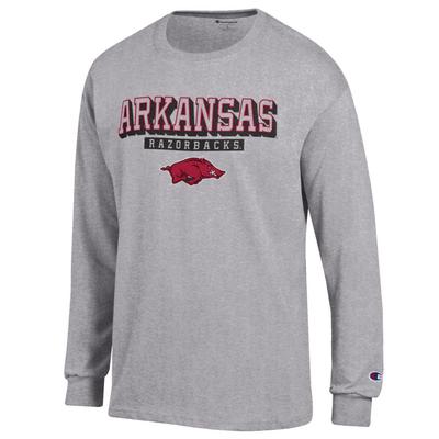 Arkansas Champion Straight Stack Long Sleeve Tee