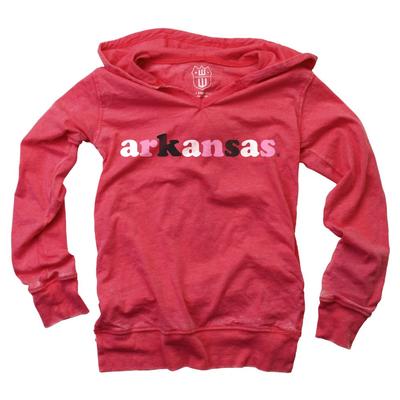 Arkansas Wes and Willy Kids Burn Out Long Sleeve Hoodie