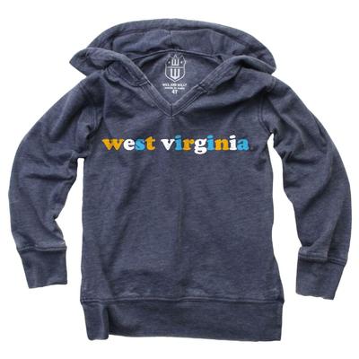 West Virginia Wes and Willy YOUTH Burn Out Long Sleeve Hoodie