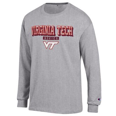 Virginia Tech Champion Straight Stack Long Sleeve Tee