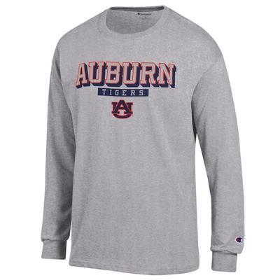 Auburn Champion Straight Stack Long Sleeve Tee