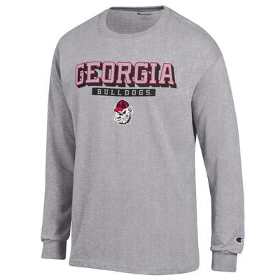 Georgia Champion Straight Stack Long Sleeve Tee