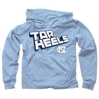 UNC YOUTH Angled Long Sleeve Hooded Tee