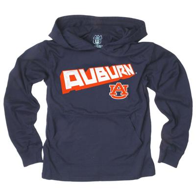 Auburn Kids Angled Long Sleeve Hooded Tee