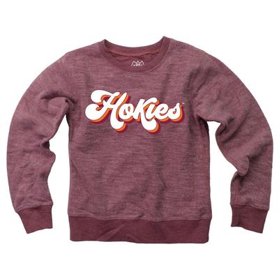 Virginia Tech Kids Reverse Fleece Long Sleeve Pullover