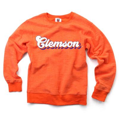 Clemson Toddler Reverse Fleece Long Sleeve Pullover