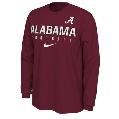 Alabama Football Nike Cotton Long Sleeve Tee