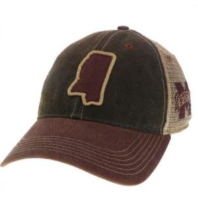 Mississippi State Legacy State Logo Trucker Hat