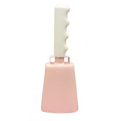 Medium Pink with White Handle Cowbell