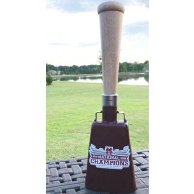 Mississippi State National Champions with Baseball Handle Cowbell