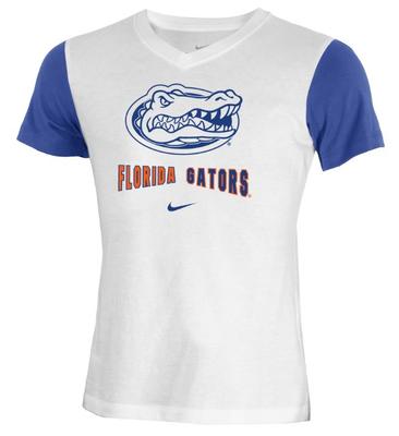 Florida Nike YOUTH Color Block V Neck Tee