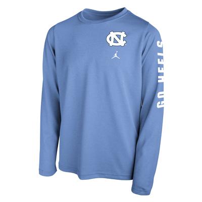 UNC Jordan Brand YOUTH Dri-Fit Go Heels Long Sleeve Tee