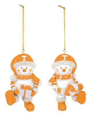 Tennessee 2 Piece Snowman Christmas Ornament Set