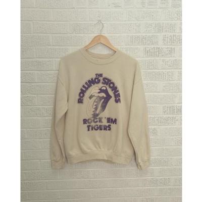 LSU Rolling Stones Rock'em Tigers Thrifted Sweatshirt