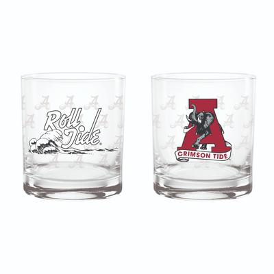 Alabama 14oz Vault Repeat Rocks Glass