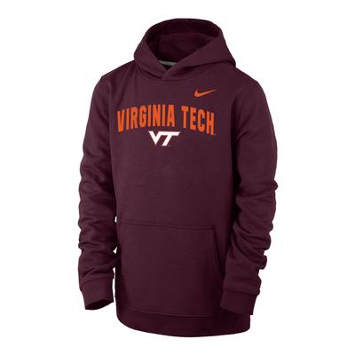 Virginia Tech Nike YOUTH Club Fleece Hoodie