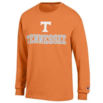 Tennessee Champion Straight Logo Long Sleeve Tee