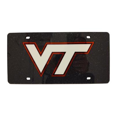 Virginia Tech Glitter License Plate