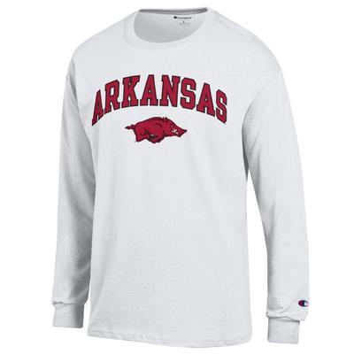 Arkansas Champion Arch Logo Long Sleeve Tee