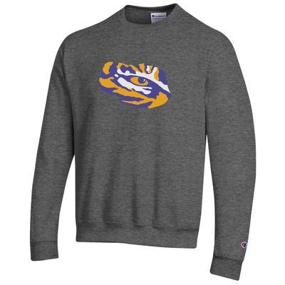 LSU Champion Tiger Eye Logo Crew Sweatshirt