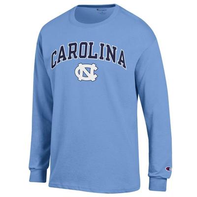 UNC Champion Arch Logo Long Sleeve Tee