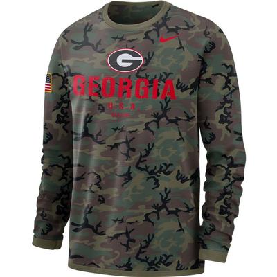 Georgia Nike Dri-FIT Military Long Sleeve Tee