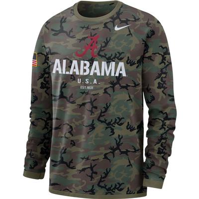 Alabama Nike Dri-FIT Military Long Sleeve Tee