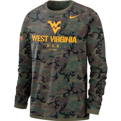 West Virginia Nike Dri-FIT Military Long Sleeve Tee