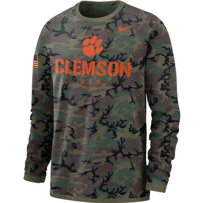 Clemson Nike Dri-FIT Military Long Sleeve Tee