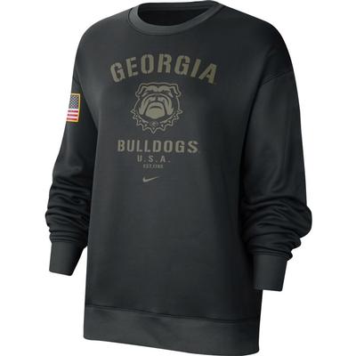 Georgia Nike Women's Therma All Time Military Crew