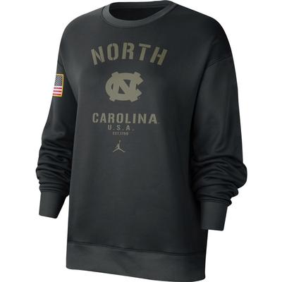 UNC Nike Women's Therma All Time Military Crew