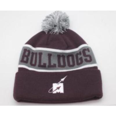 Mississippi State Vault Top of The World Cuffed Pom Beanie
