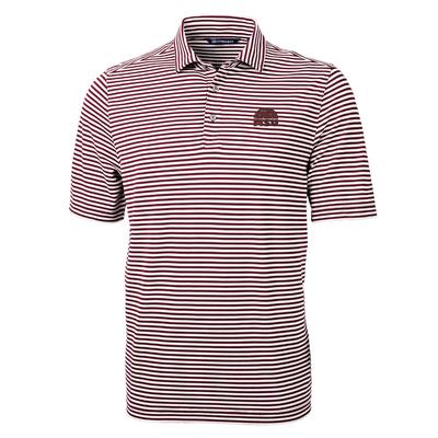 Mississippi State Cutter & Buck Vault Ecopique Stripe Polo