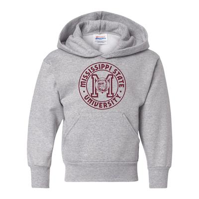 Mississippi State Vault YOUTH Circle Bulldog M Logo Hoodie